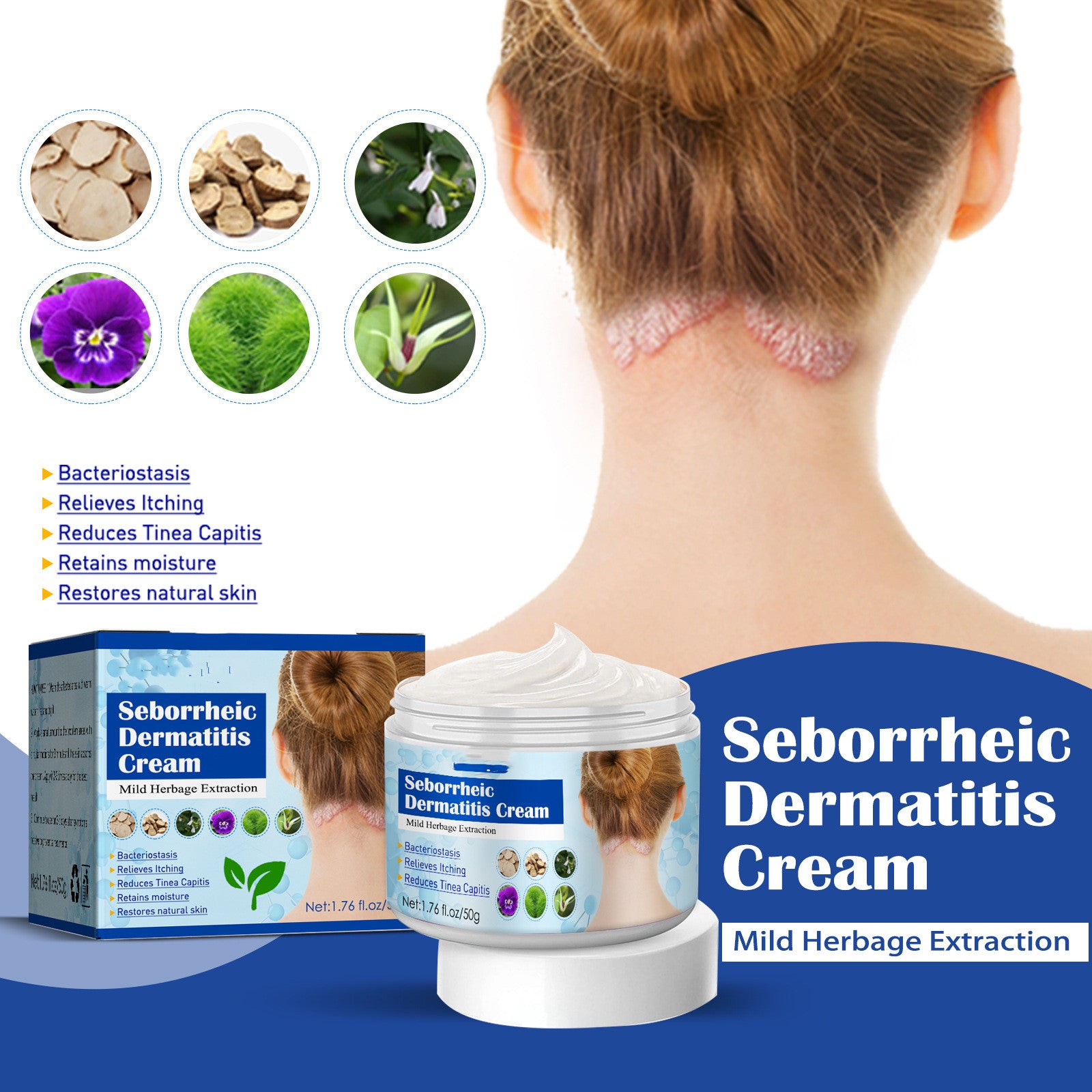 Seborrheic Skin Cream Head Acne Itching Repair