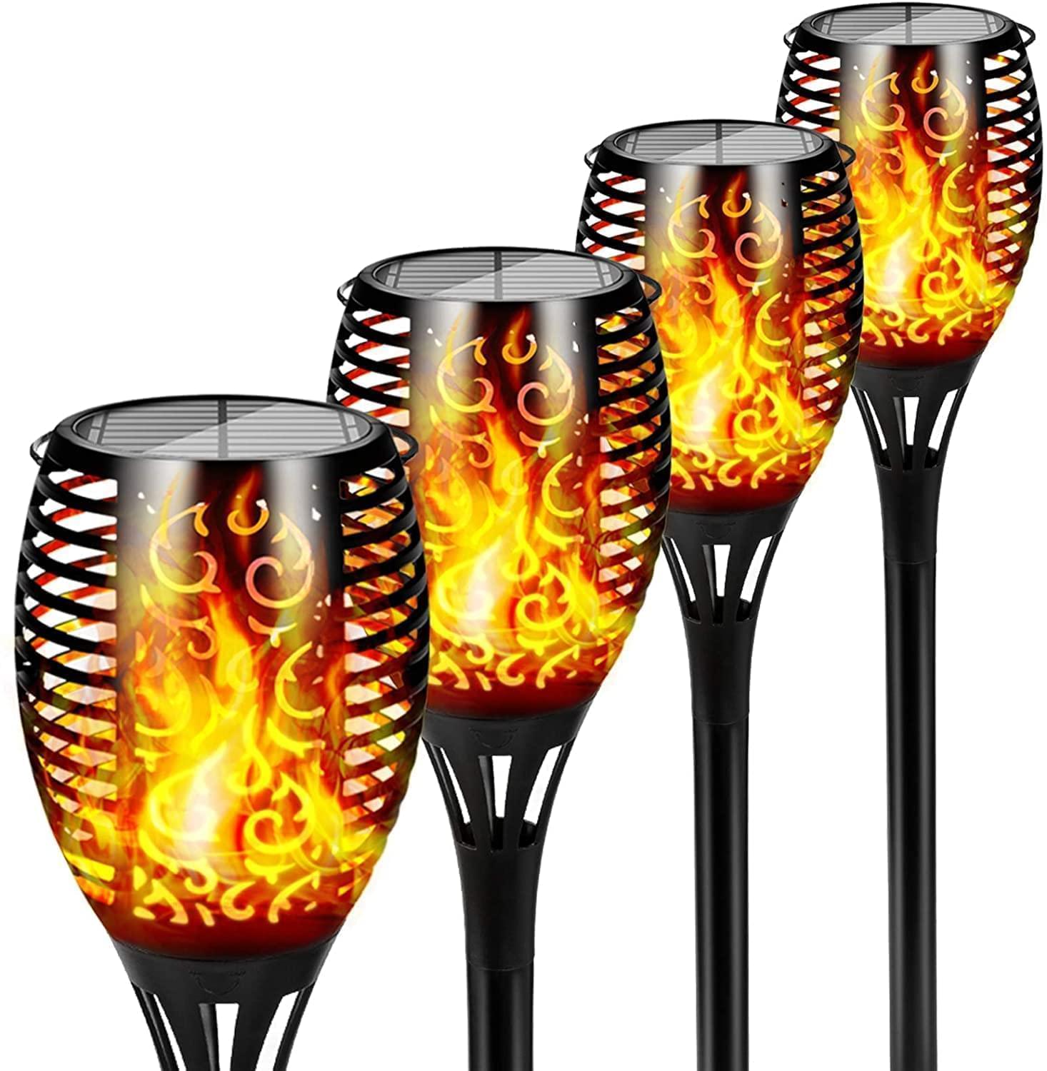 12 LED Light Solar Powered Flame Torch Decorative Light