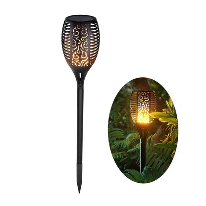 12 LED Light Solar Powered Flame Torch Decorative Light