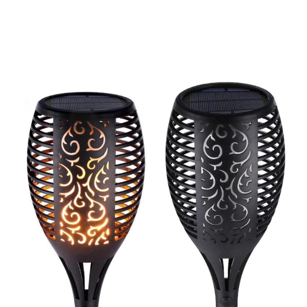 12 LED Light Solar Powered Flame Torch Decorative Light