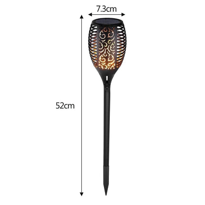 12 LED Light Solar Powered Flame Torch Decorative Light