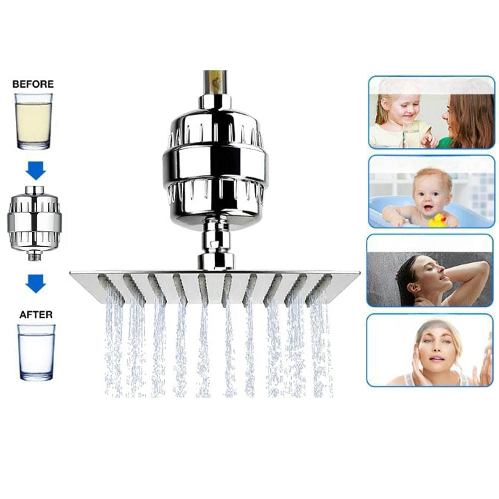 15 Stages Shower Filter High Output Shower Head Filter for Hard Water Improves Skin Condition