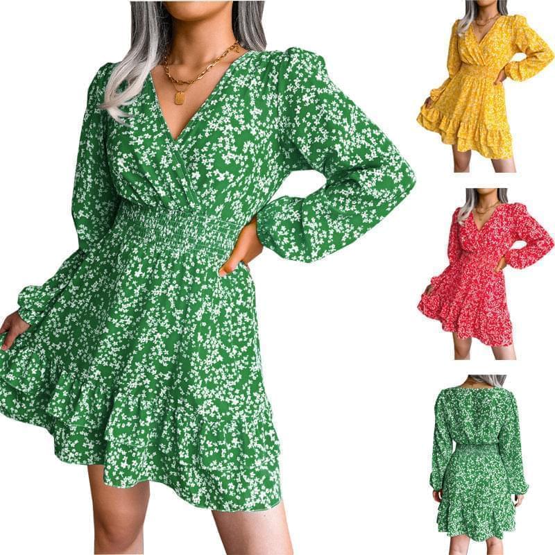 2022 Spring And Summer Women'S New Sexy Floral Chiffon Beach Maxi Ladies Elegant Casual Cheap Women Dress Casual Dresses