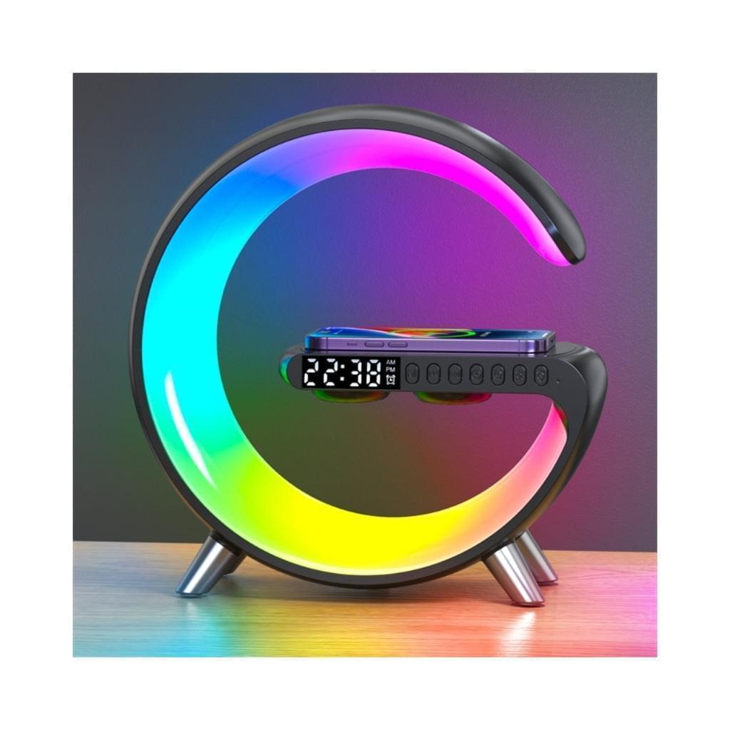 15W Alarm Clock Bluetooth Speaker Wireless Charger LED Digital With App Control For iphone 14 13 12 11 Pro