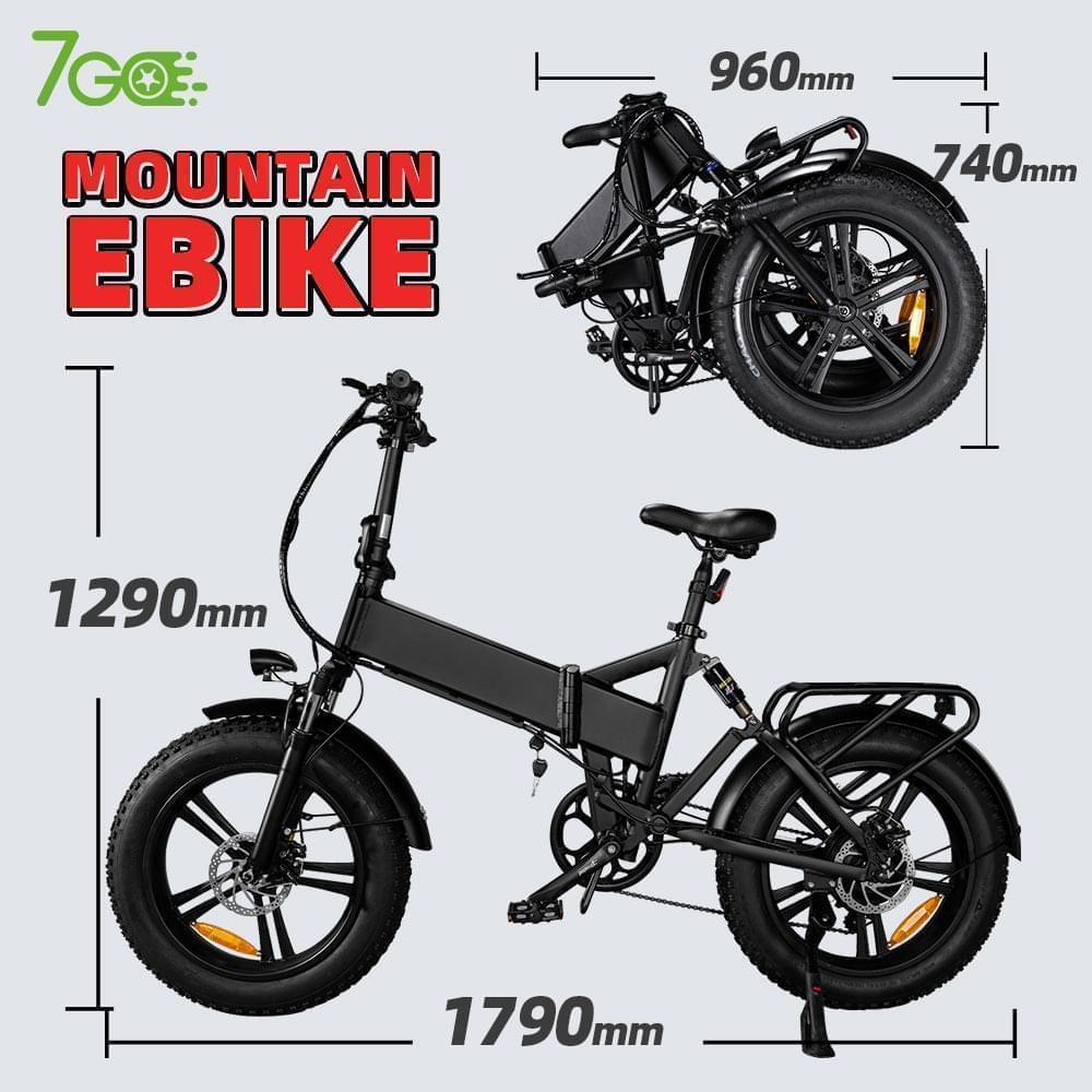 20 Inch 48v 750w Ebike Foldable E-Bike Bicicleta Electrica 7 Speeds City Off Road Bicycle Adults Electric Fat Tire Folding Bike