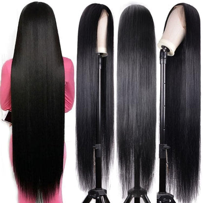 30 32 34 36 38 40 50 inch Human Hair Wigs For Black Women Straight Deep Wave Virgin Raw Indian Hair Long Lace Front Wigs