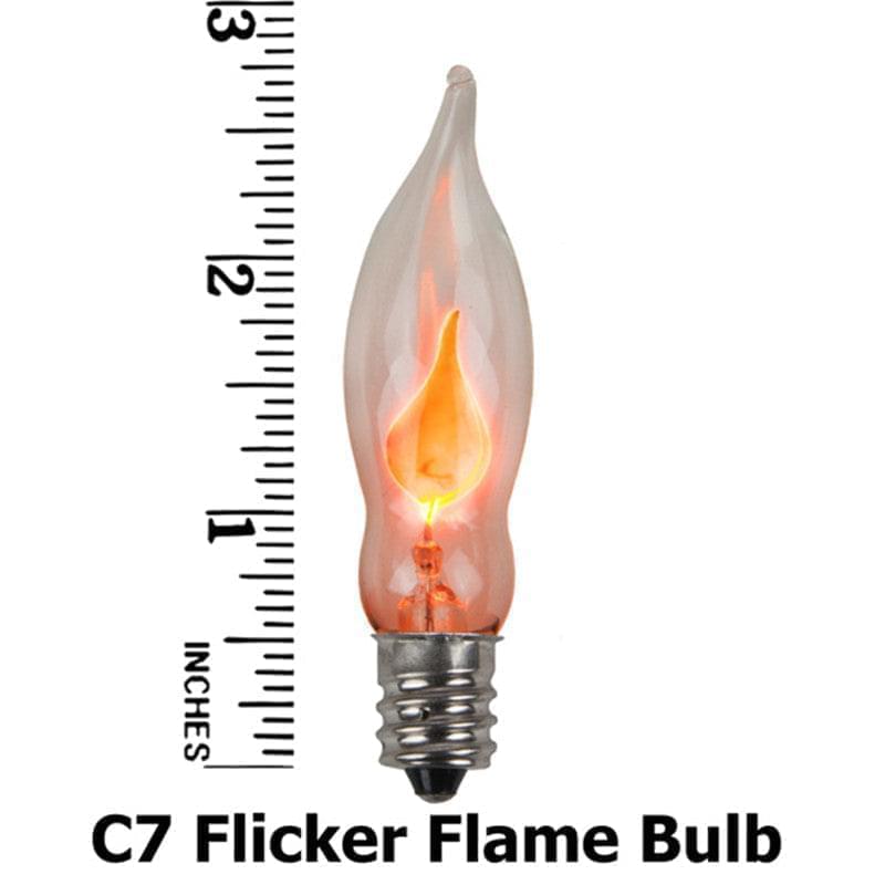 3w Candelabra Flicker Flame Electric Candle Lamp C7 C35 Tail Replacement Bulb