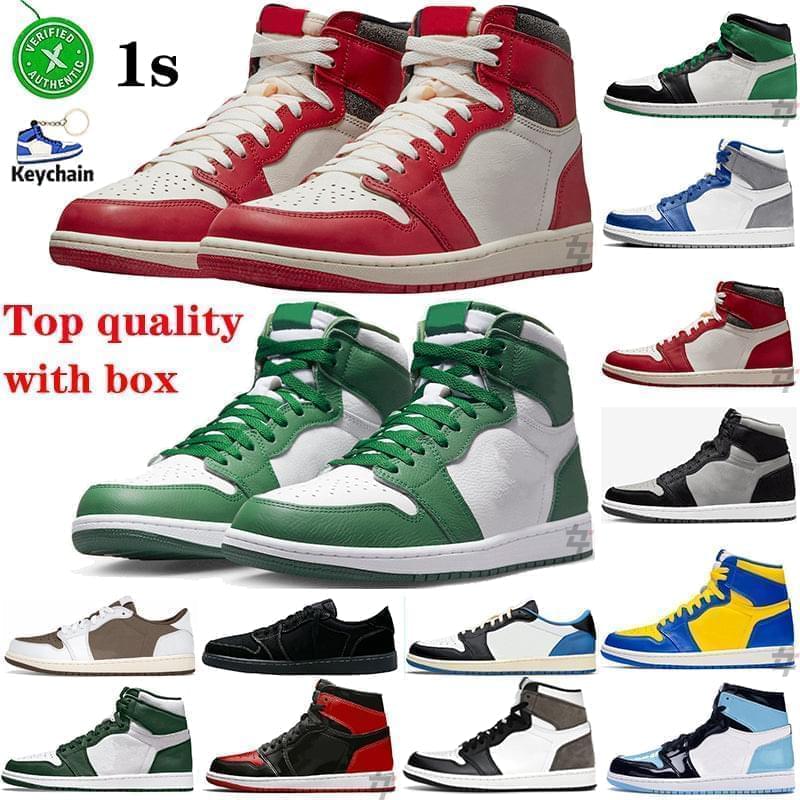 2023 Newest AJ 1 Retro High OG Chicago Lost and Found Gorge Green Twist 2.0 Basketball shoes sneakers