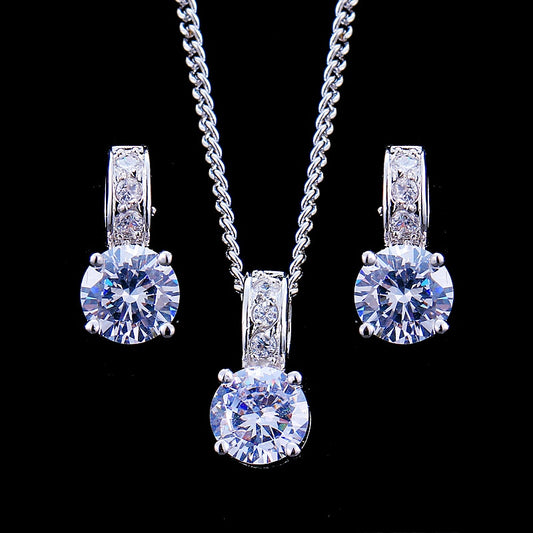 Emmaya Bridal Jewelery Sets Female Jewellery With Zircon