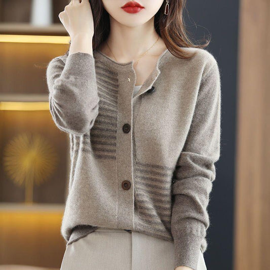 Slim Round Neck Sweater Loose Top