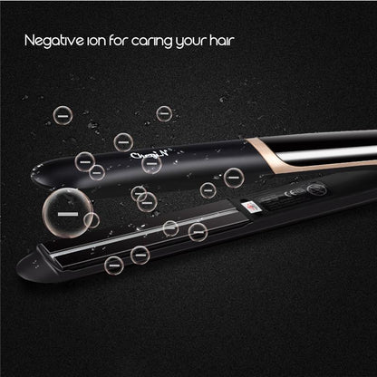 Professional plush curling connector flat iron infrared negative curling connector corrugated iron