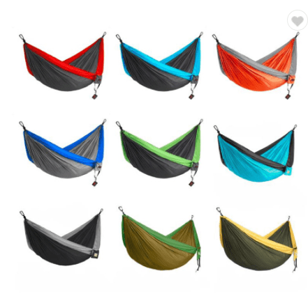 Outdoor Color Matching Nylon Parachute Cloth Single 270x140 Camping Hammock Outdoor Swing