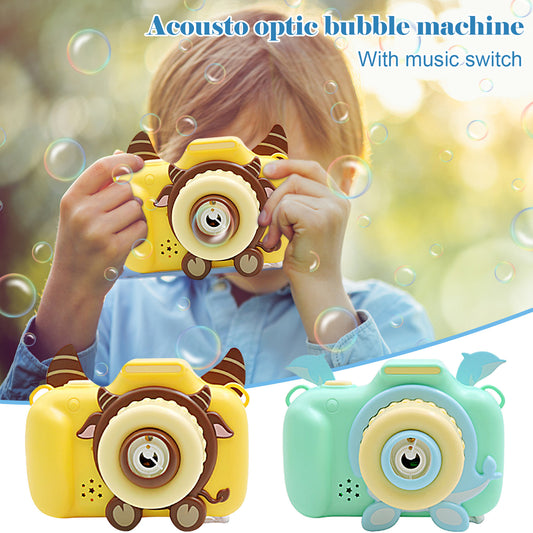 The New Automatic Size Bubble Camera Fan Vibrato With The Same Children'S Toy