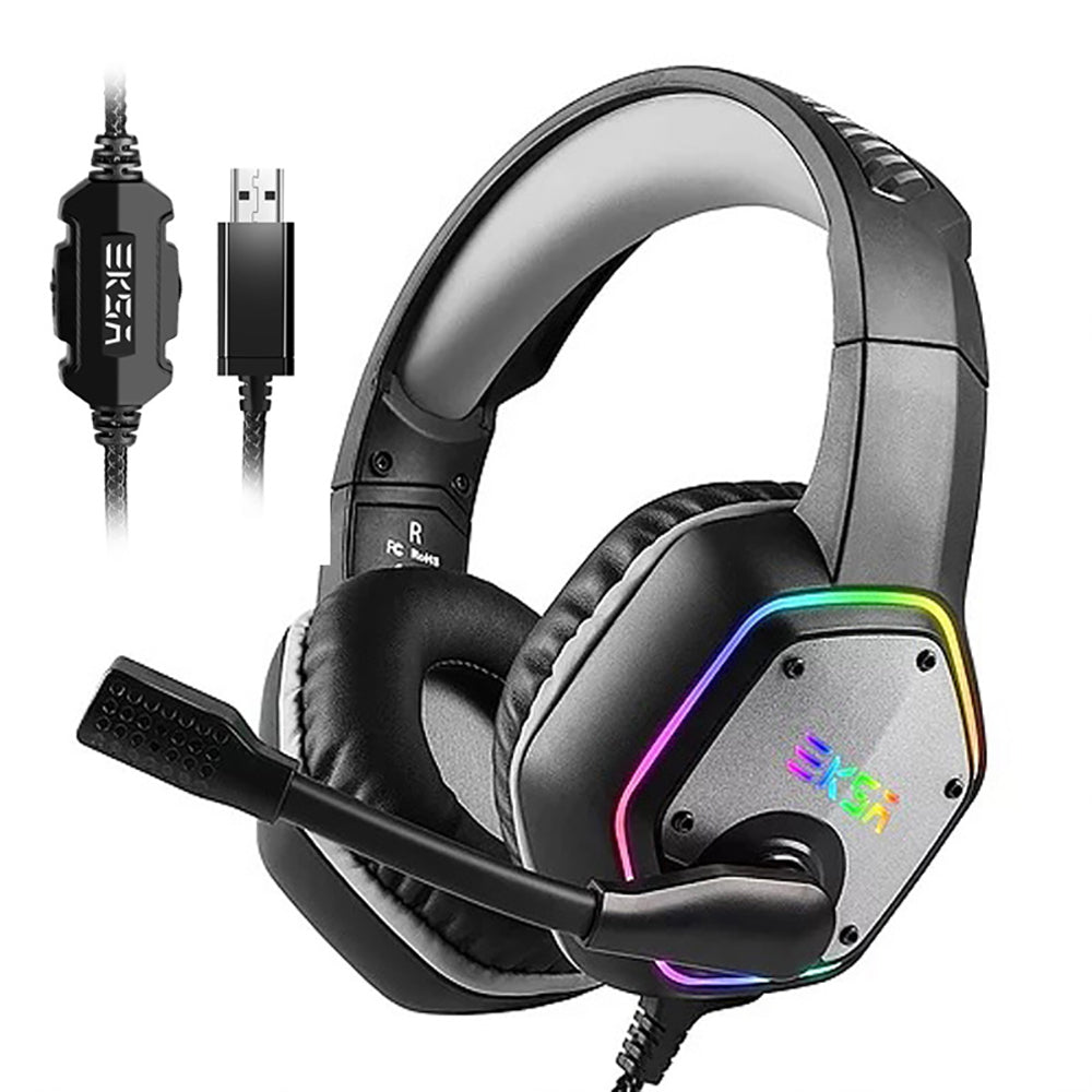 7.1 Surround Sound Gaming Headset with Noise Canceling Mic & RGB Light - USB Plugged-In