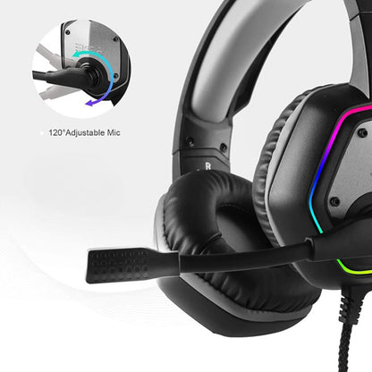 7.1 Surround Sound Gaming Headset with Noise Canceling Mic & RGB Light - USB Plugged-In