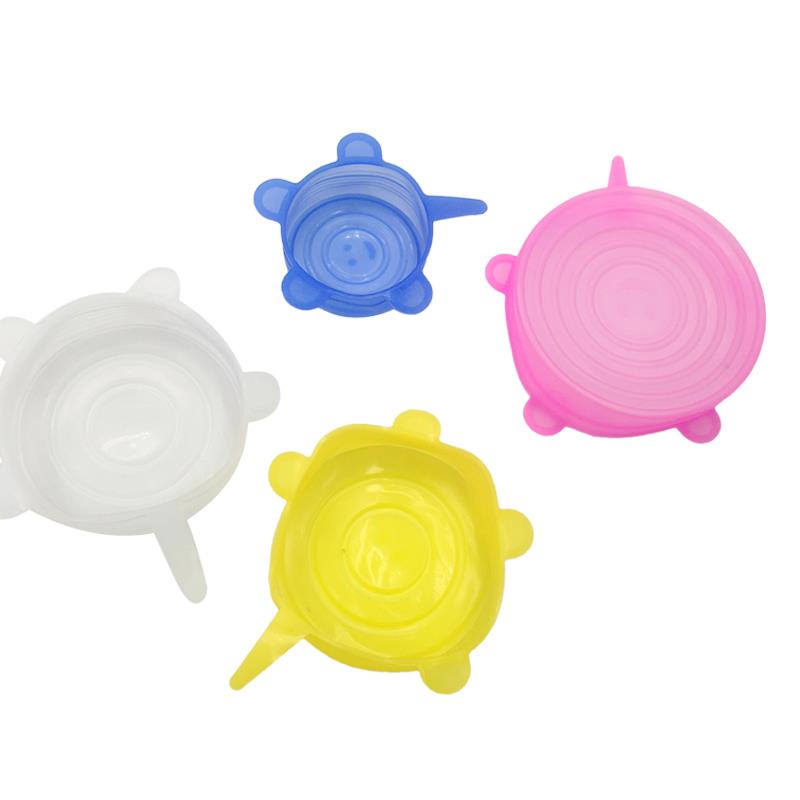 6/12pcs Silicone Stretch Lids Universal Lid Silicone Bowl Pot Lid Silicone Cover Pan Cooking Food Fresh Cover Microwave Cover