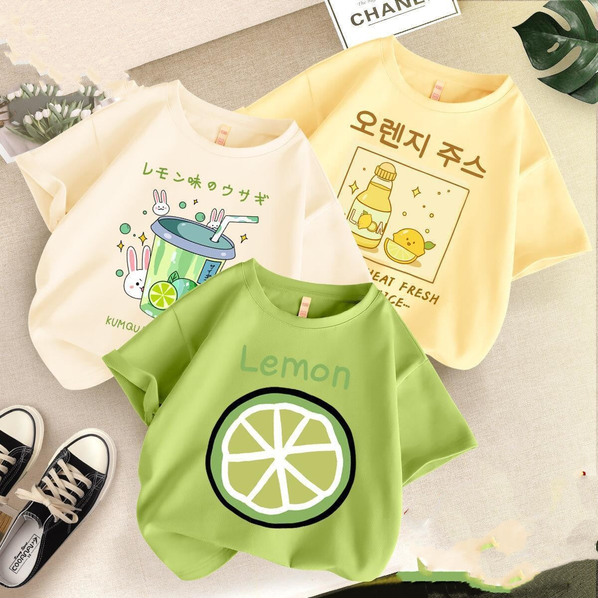 Children's Summer Clothes Cartoon Short Sleeved Top