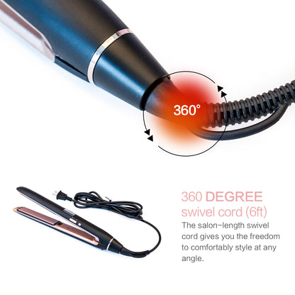 Professional Hair Straightener 2in1 Flat Iron Curling Straight Hair Fast Ceramic Heating