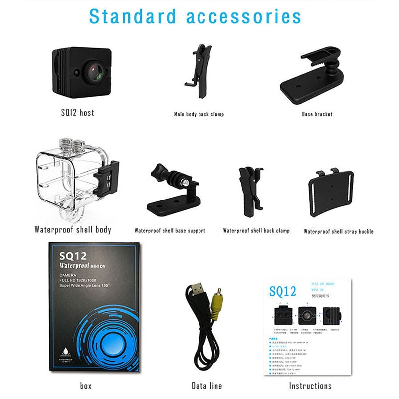 Original Camara Mini Camera HD 1080P Night Vision Video Recorder Hidden TF Card