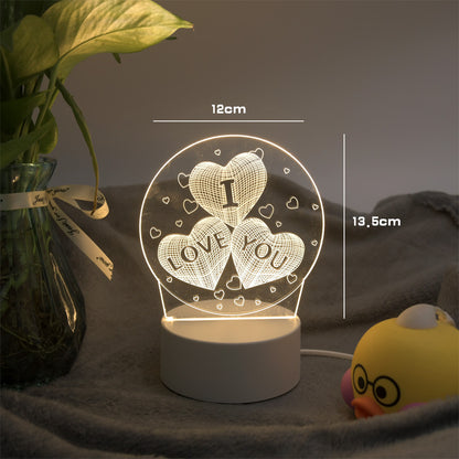 Creative small table lamp bedroom dormitory birthday gift