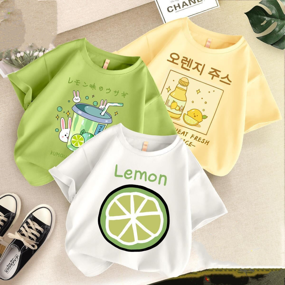 Children's Summer Clothes Cartoon Short Sleeved Top