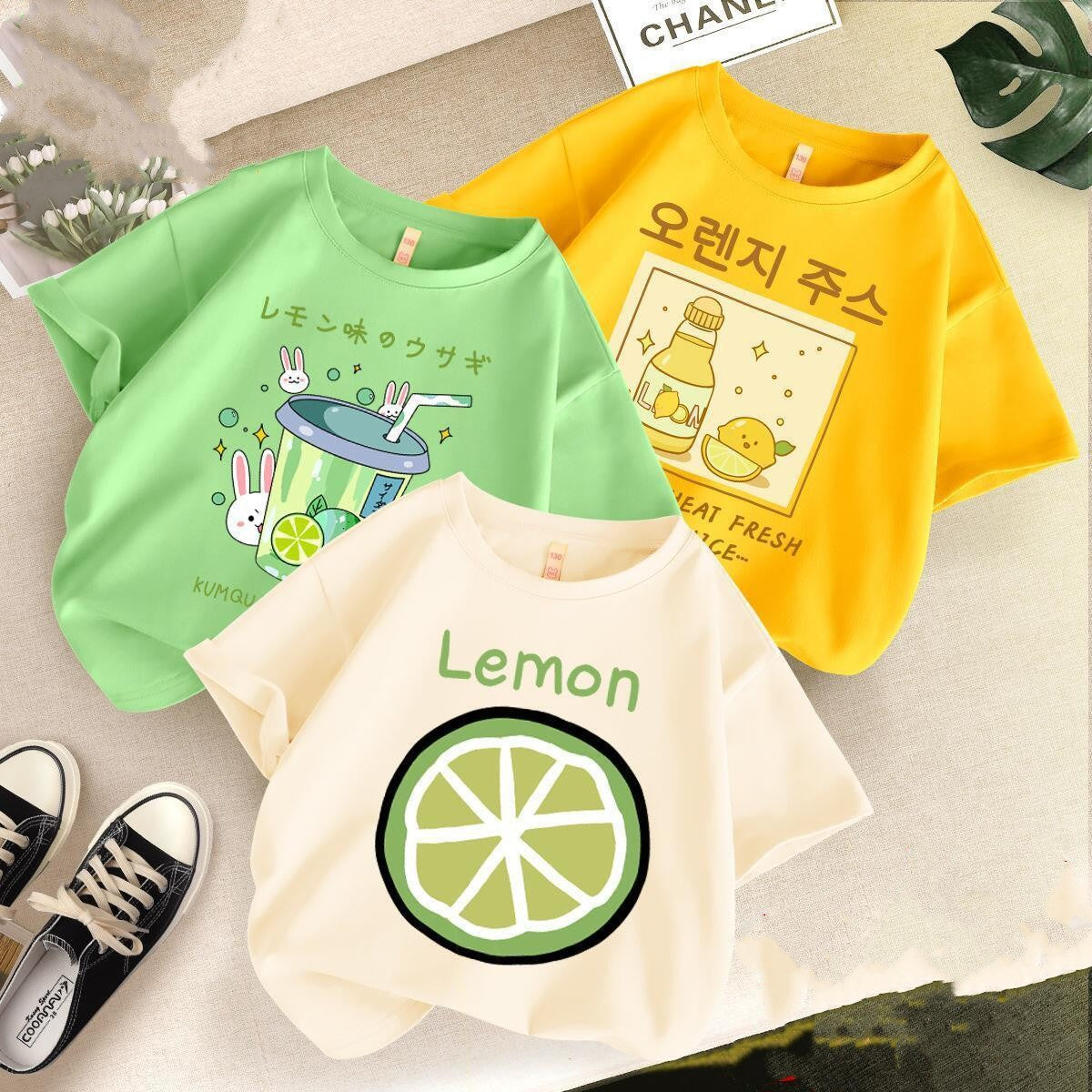 Children's Summer Clothes Cartoon Short Sleeved Top