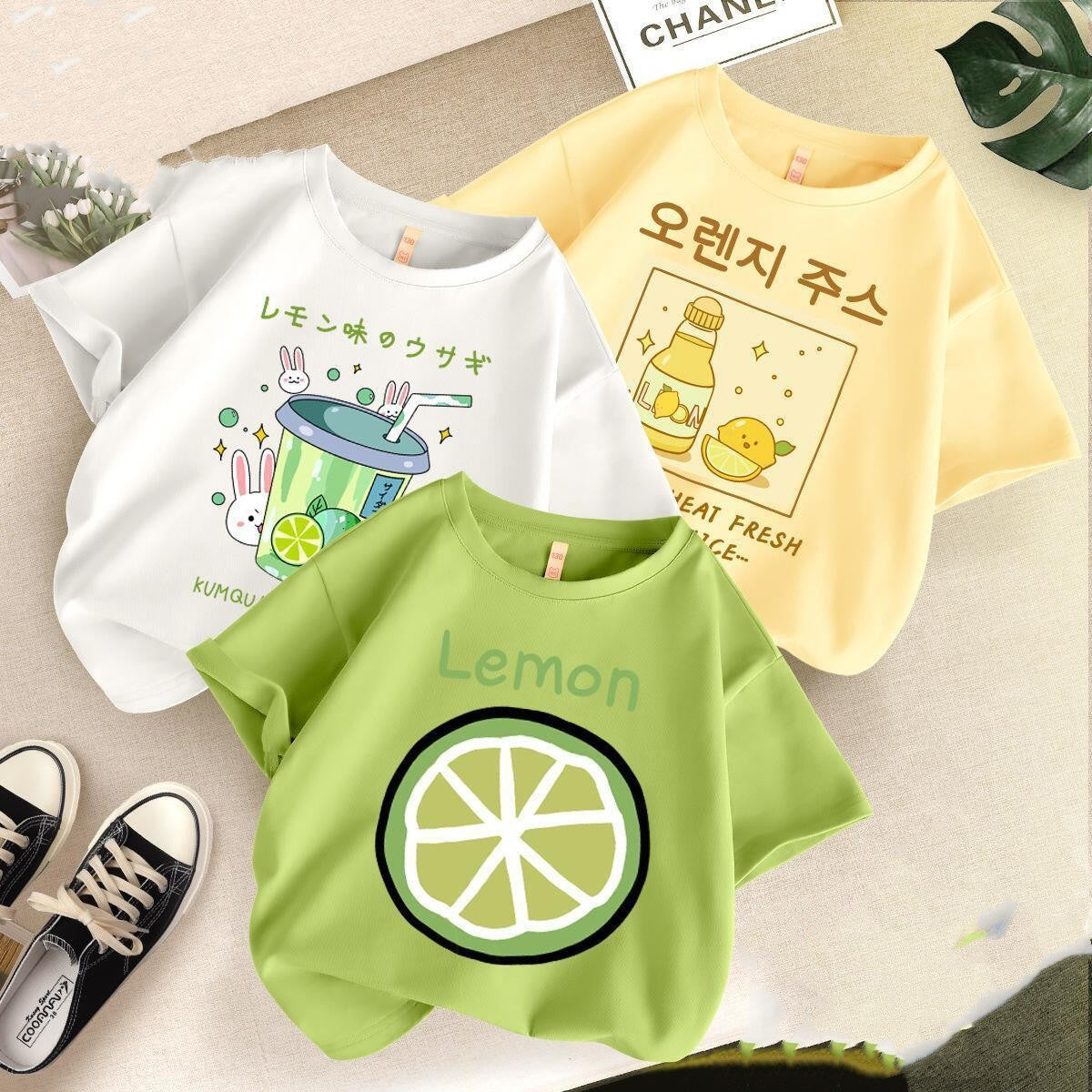 Children's Summer Clothes Cartoon Short Sleeved Top