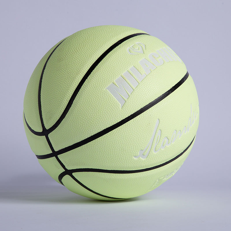 glow in the dark basketball custom GID luminous basketball green light absorbing fluorescent basketball as a gift