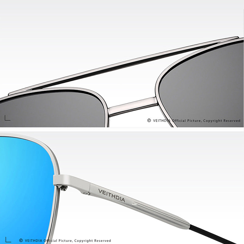 VEITHDIA Brand Vintage Sunglasses Men Square Polarized Sunglasses Eyewear Accessories Male Sun Glasses For Men 2495