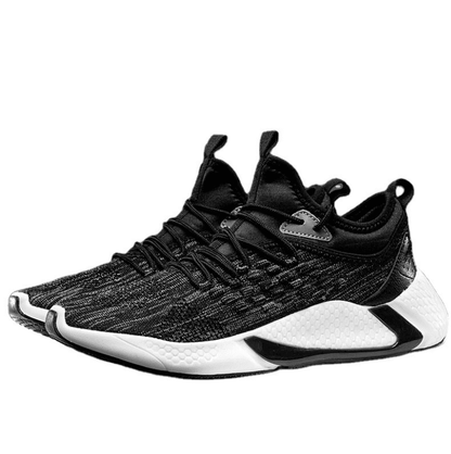 New trend fashion hip hop jacquard upper soft shoes mens breathable running walking style shoes for men