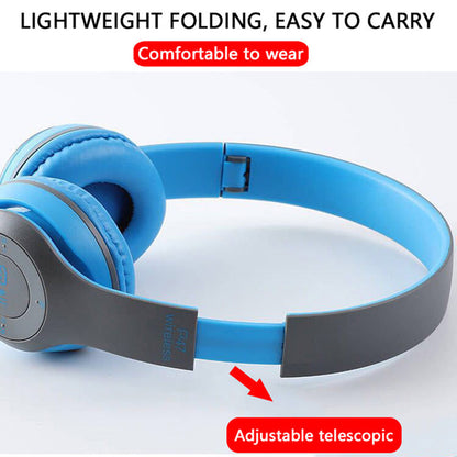 Headphones wireless blue tooth P47 earphone Foldable headset for mobile phone or computer audifonos AUX line TF card