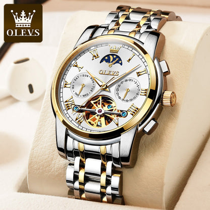 Men Hand Watch OLEVS 6617 Automatic Mechanical Montre Homme Watch Fashion Business Relogio Masculino Wrist Mechanical Watch