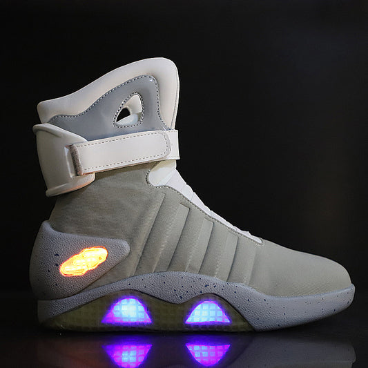 Original High Quality Three Mode USB Charging LED High Top Basketball Sneakers Back to Future Shoes