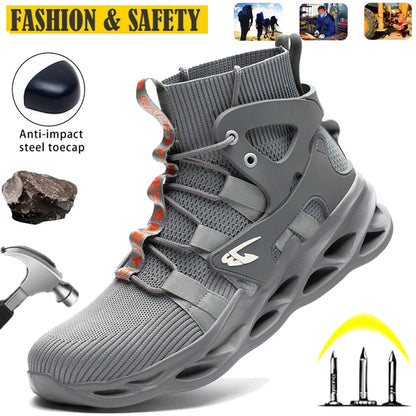 Hot Selling Industrial Protective Breathable Work Boot Casual Trainers Steel Toe Safety Shoes for Men Women