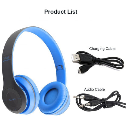 Headphones wireless blue tooth P47 earphone Foldable headset for mobile phone or computer audifonos AUX line TF card