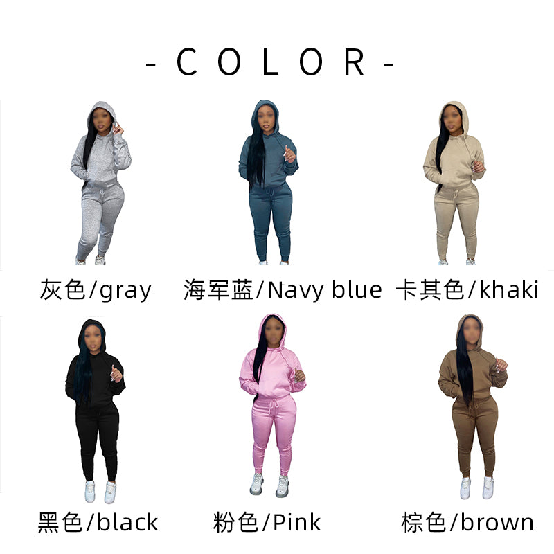 custom sweat suit set 2022 Winter Fall Clothing Workout sweatsuit 2 Two Piece Set Custom Hoodie Women private label Sweat Suits