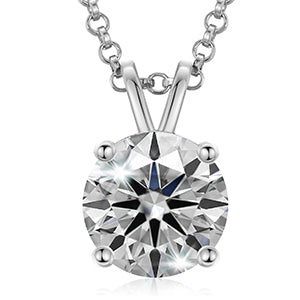 USA Stock Women Jewelry Classic 18K Gold Plated 925 Sterling Silver VVS Moissanite Diamond Pendant Necklace