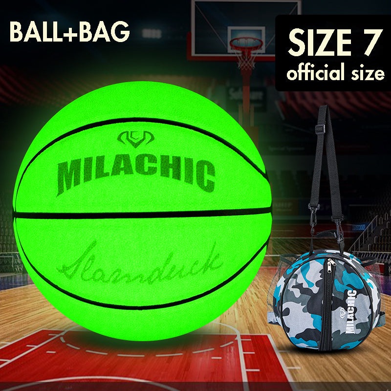 glow in the dark basketball custom GID luminous basketball green light absorbing fluorescent basketball as a gift