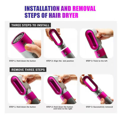 Newest Hot Sale 5-in-1 Salon Hair Blow Dryer Professional Ionic Blow Dryer Travel Multi-functional Hair Dryer