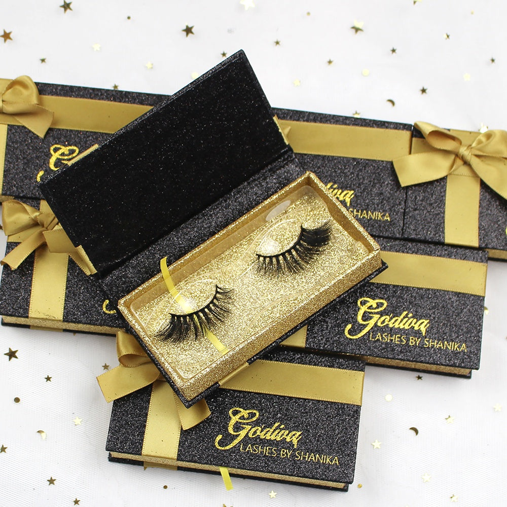 OEM Natural 3D thick strip full lashes Double Layered Look 25mm full strip mink eye lashes