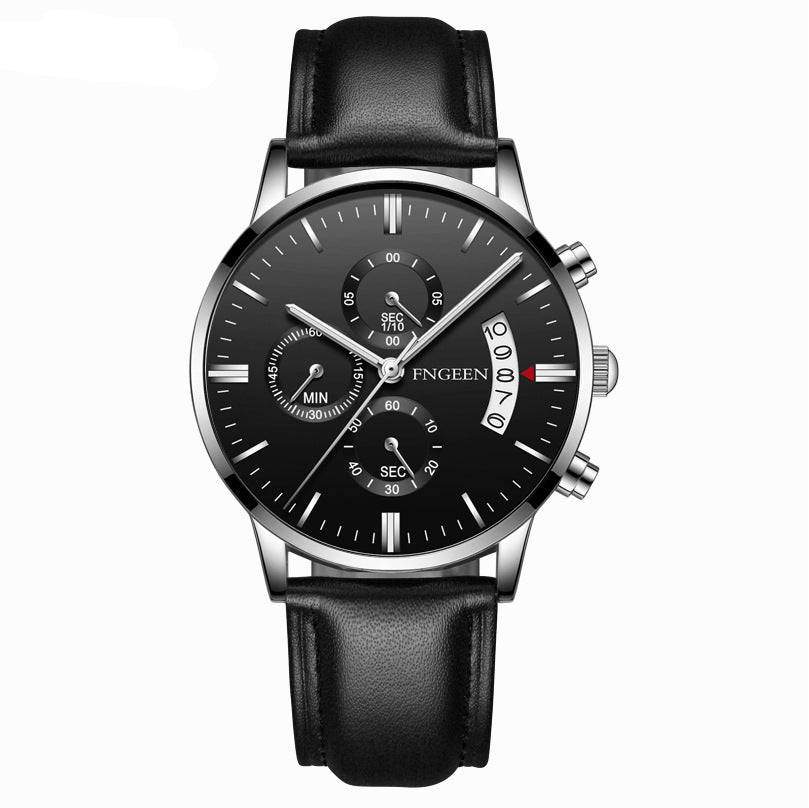 stainless steel luxury leather waterproof quartz oem brand hands wristwatches custom logo wrist mens watch