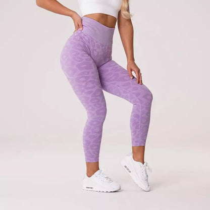 Thick High Waist leopard print Yoga Tight Tummy Control Workout Running Yoga Seamless Leggings High Raise Scrunch Booty Leggings