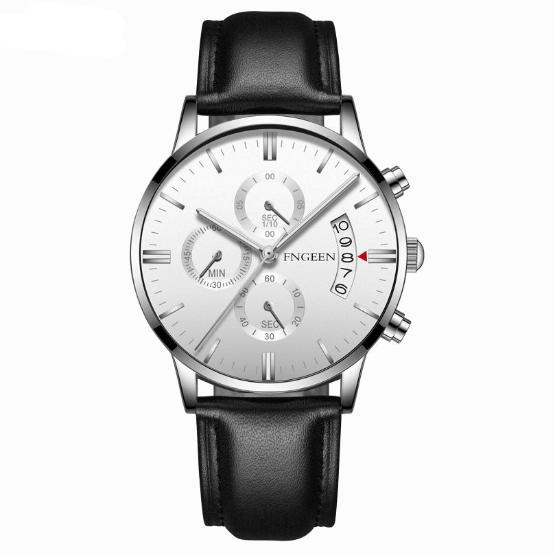 stainless steel luxury leather waterproof quartz oem brand hands wristwatches custom logo wrist mens watch