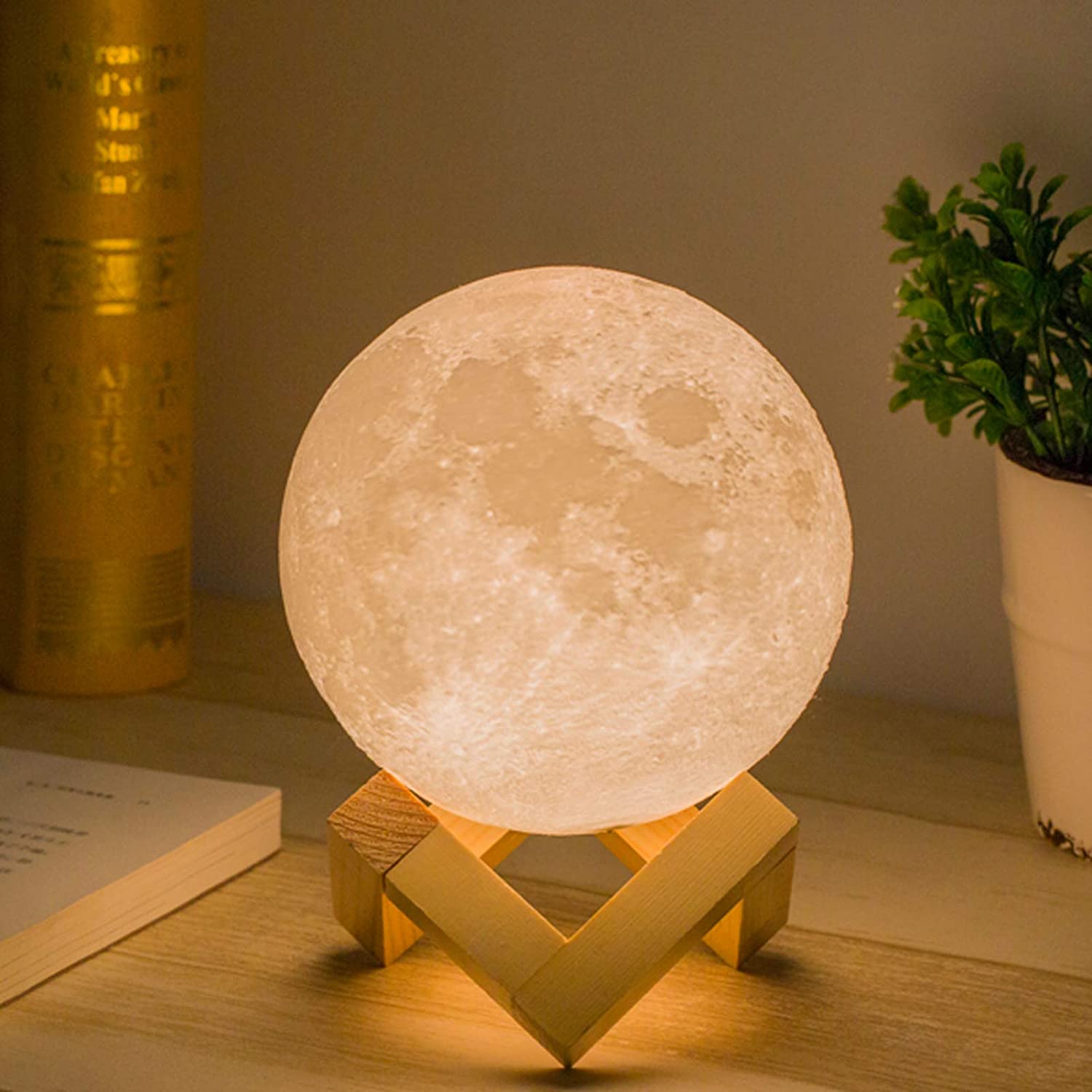 Portable 800Ml Cool Mist Humidifiers Aroma Oil Diffuser Mini 3D Moon Lamp Ultrasonic Home Room Air Humidifier Moon Humidifier