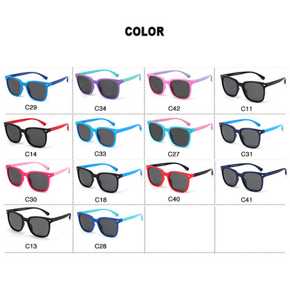 Fashion Vintage Boys Girls Baby Children Sun Glasses UV400 Eyewear Cool Classic Sport Square Polarized Lens Kids Sunglasses 8313