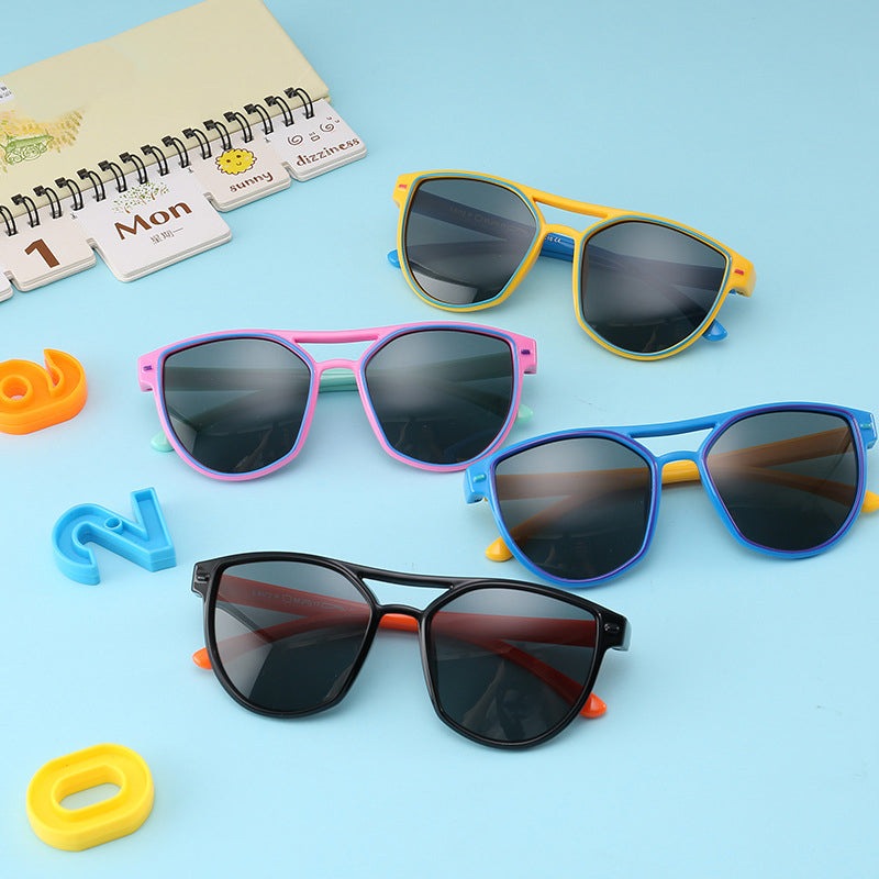 Brand Designer Fashionable Children Eyewear Boys and Girls Sun Shades Kids Sunglasses S8172