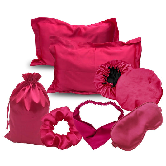 Ready to Ship Stock Cheap Satin Pillow Case Good for Hair and Silk satin pillowcases standard set with silk eye mask