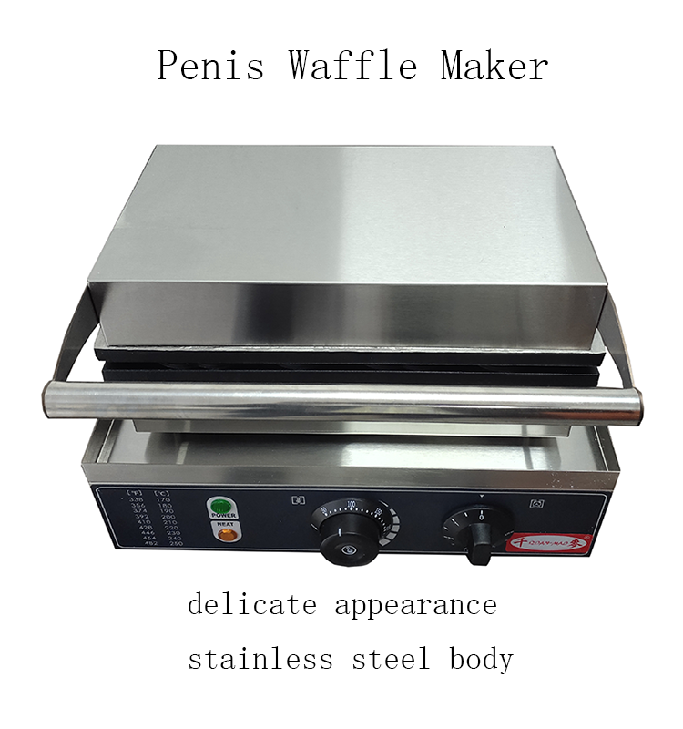 Commercial none-stick electric bubble penis shape waffle maker dick waffle machine