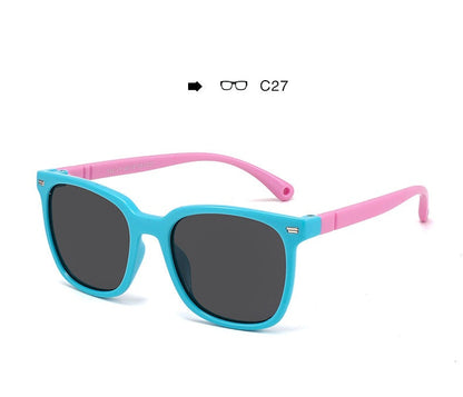 Fashion Vintage Boys Girls Baby Children Sun Glasses UV400 Eyewear Cool Classic Sport Square Polarized Lens Kids Sunglasses 8313