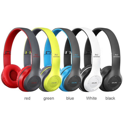 Headphones wireless blue tooth P47 earphone Foldable headset for mobile phone or computer audifonos AUX line TF card